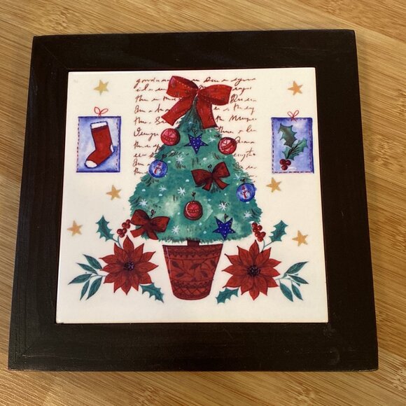 Pair of Holiday Prints with Wooden Frames - Picture 4 of 9